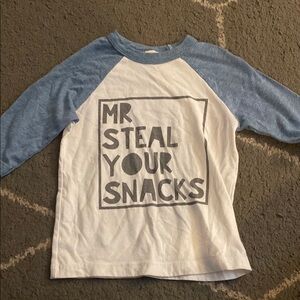 Blue and White Kids Raglan Shirt